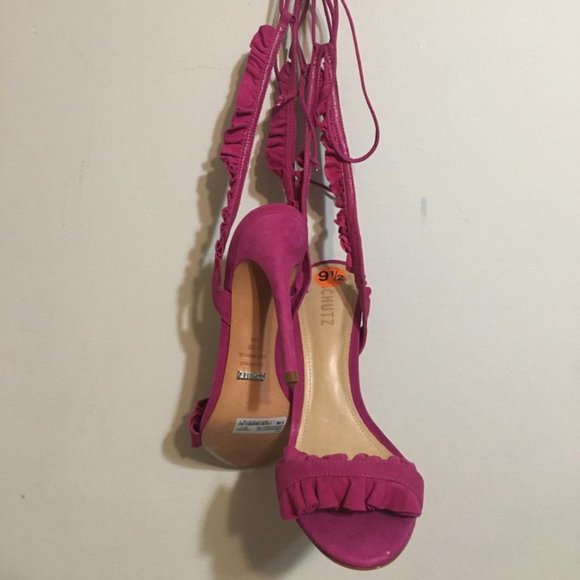 Ankle Strap Suede Schutz Pumps Size 9.5 - Picture 4 of 6